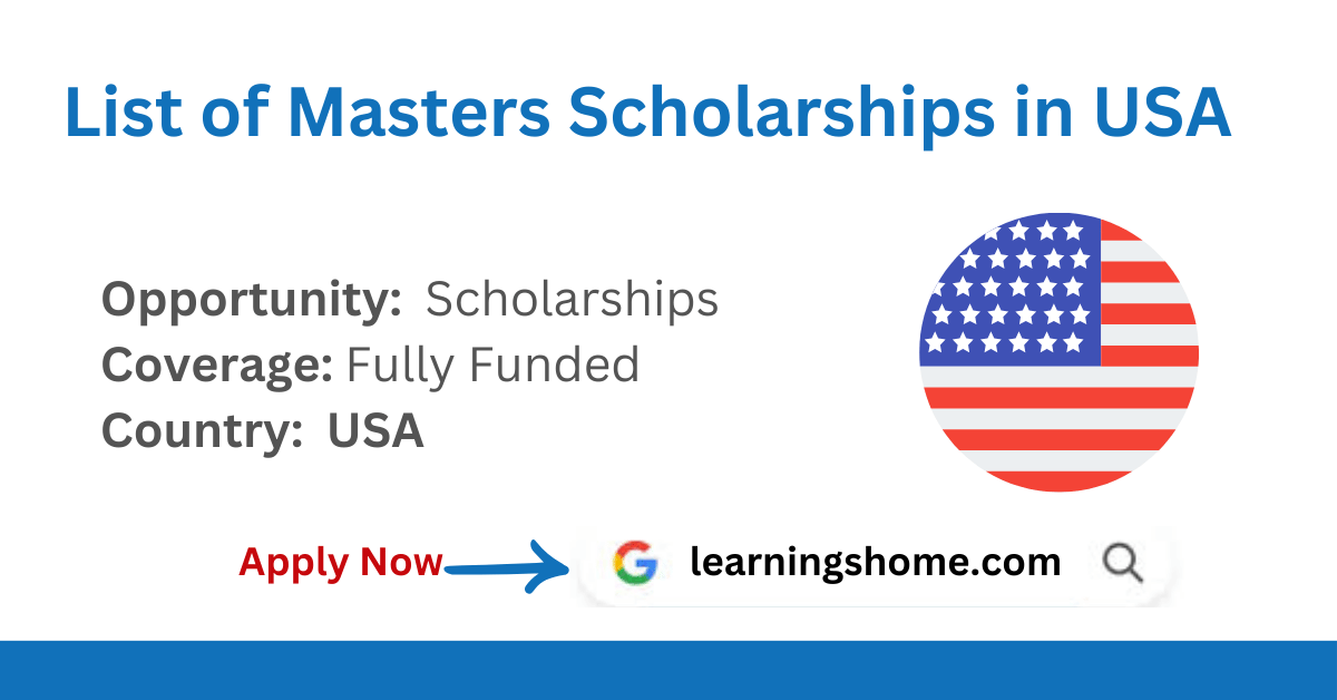 List Of Masters Scholarships In Usa Fully Funded