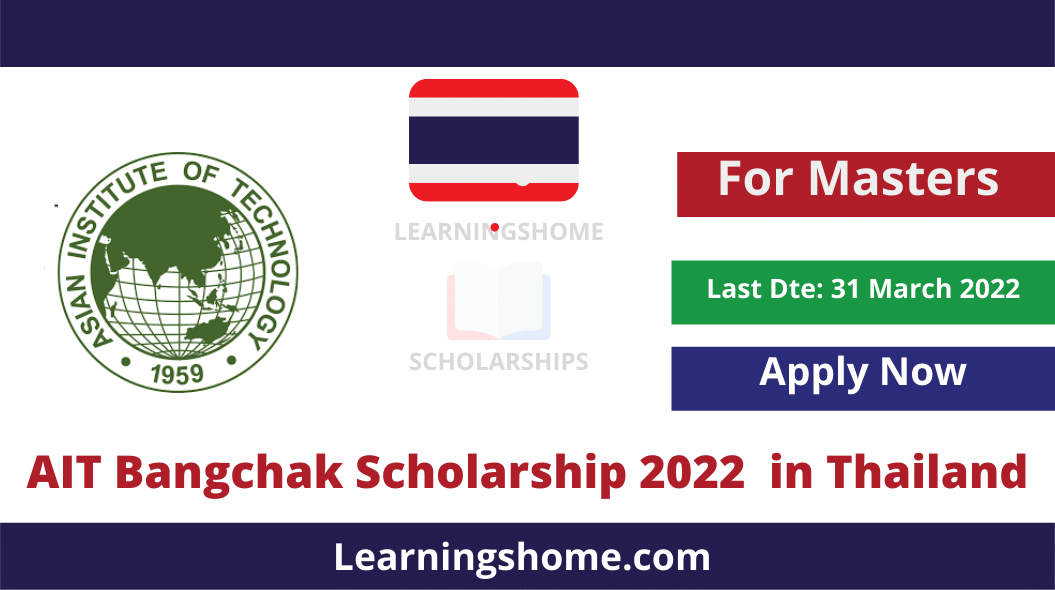 AIT Bangchak Scholarship 2022  in Thailand