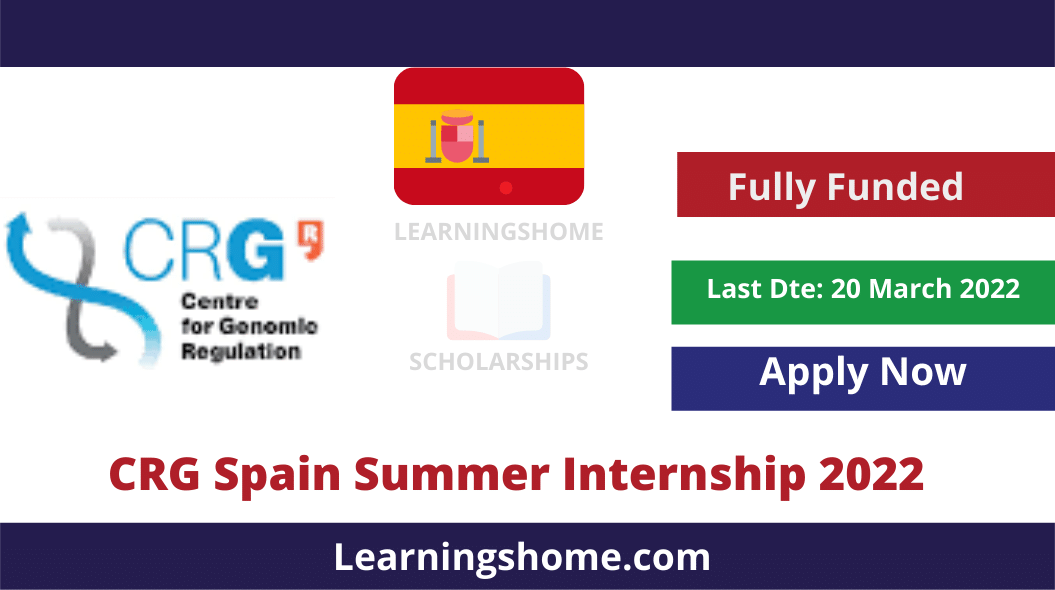 CRG Spain Summer Internship 2022