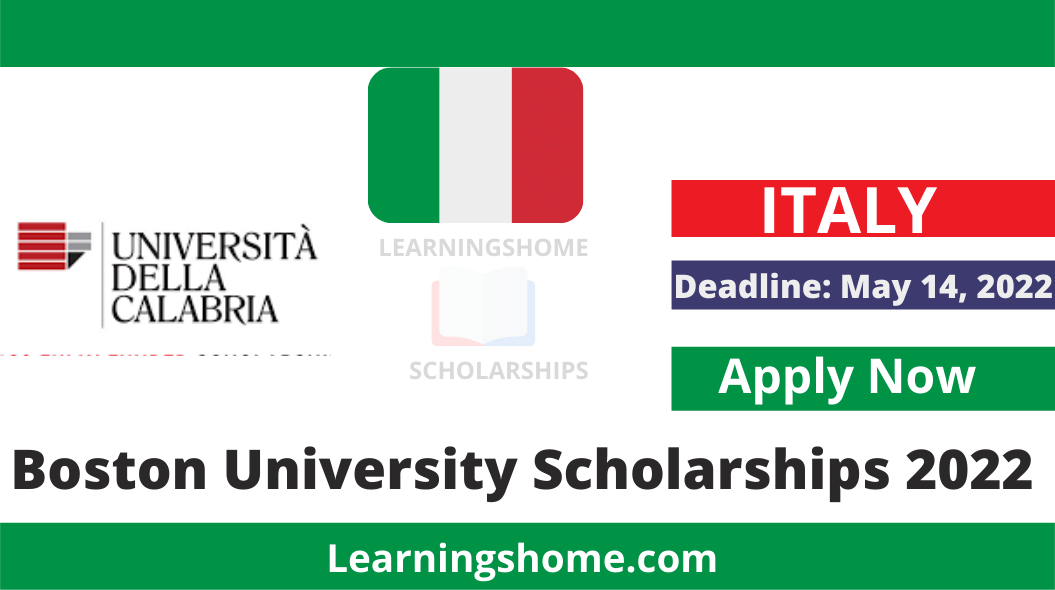 University Of Calabria Scholarships 2022