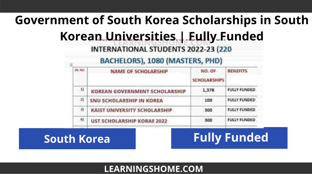 Government of South Korea Scholarships at South Korean universities are open. Read free in South Korea under KGSP