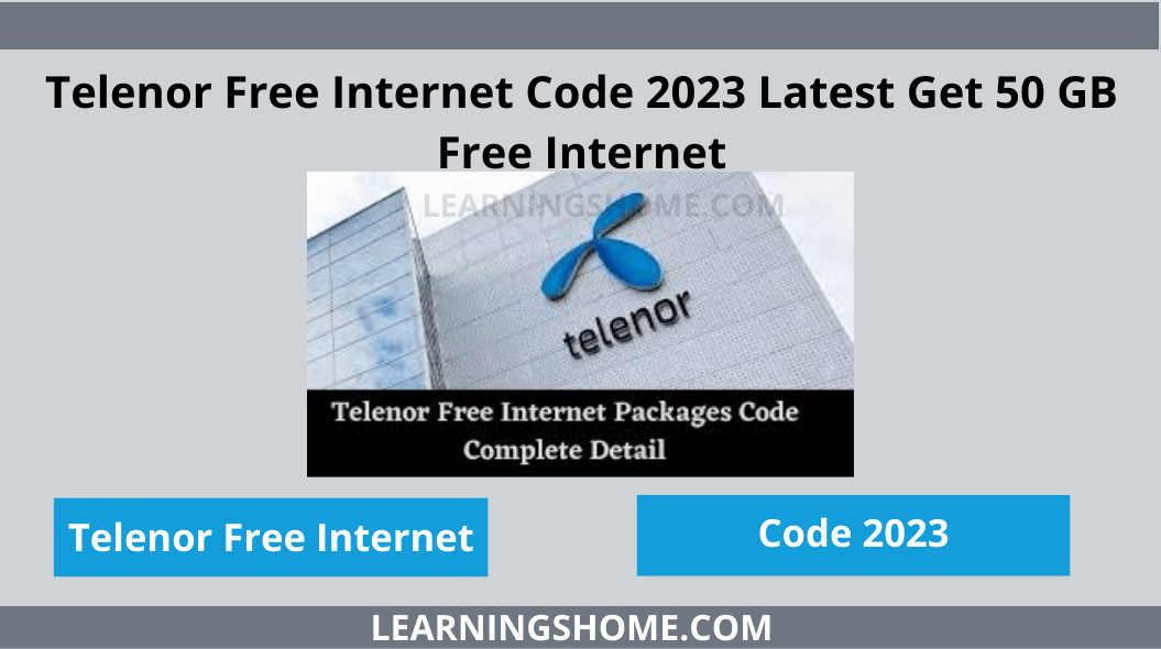 Telenor Free Internet Code 2023 Latest Get 50 GB Free Internet free Internet Telen® 2023? If you want to know Telen® 2023 50GB free internet code and search for free internet codes 2023, your hunt ends here.