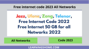 Free internet code 2023 All Networks Jazz, Ufone, Zong, Telenor, Free Internet Code 2023 Free Internet 50 GB for all Networks 2023