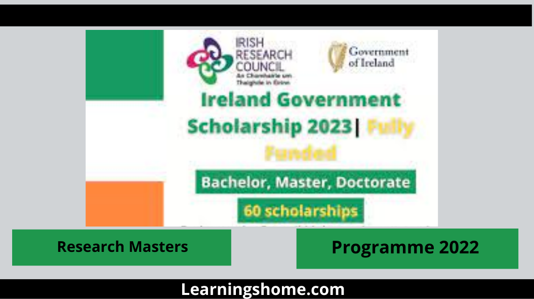 two-year Science Foundation Ireland Fully-Funded Research Masters Scholarships to enable students to complete a PhD in Ireland
