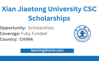 Xian Jiaotong University CSC Scholarships