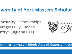 University of York Masters Scholarship