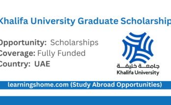 Khalifa University Graduate Scholarship