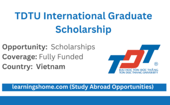 TDTU International Graduate Scholarship